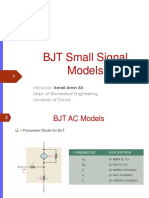BJT Small Signal AC Models
