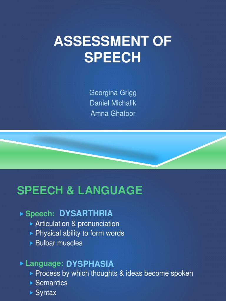 Neurology Assessing Speech2563 160127085638 PDF Speech Aphasia