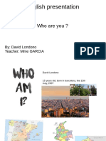 English Presentation: Who Are You ?