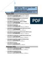 Programación Agosto - Noviembre 2022