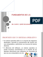 Fundamentos de S.O.: Ing. David E. Quispe Incahuanaco