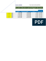 Planilha para Calcular A Porcentagem de Lucro: % de Lucro Produto Preço de Compra Preço de Venda Lucro Por Dentro