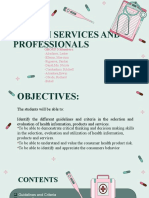 Health Services and Professionals
