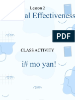Lesson 2: Personal Effectiveness