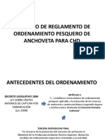 Proyecto de Reglamento de Ordenamiento Pesquero de Anchoveta en CHD