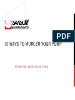 10 Ways To Murder Your Pump: Presenter: Bobby Evans, P.Eng