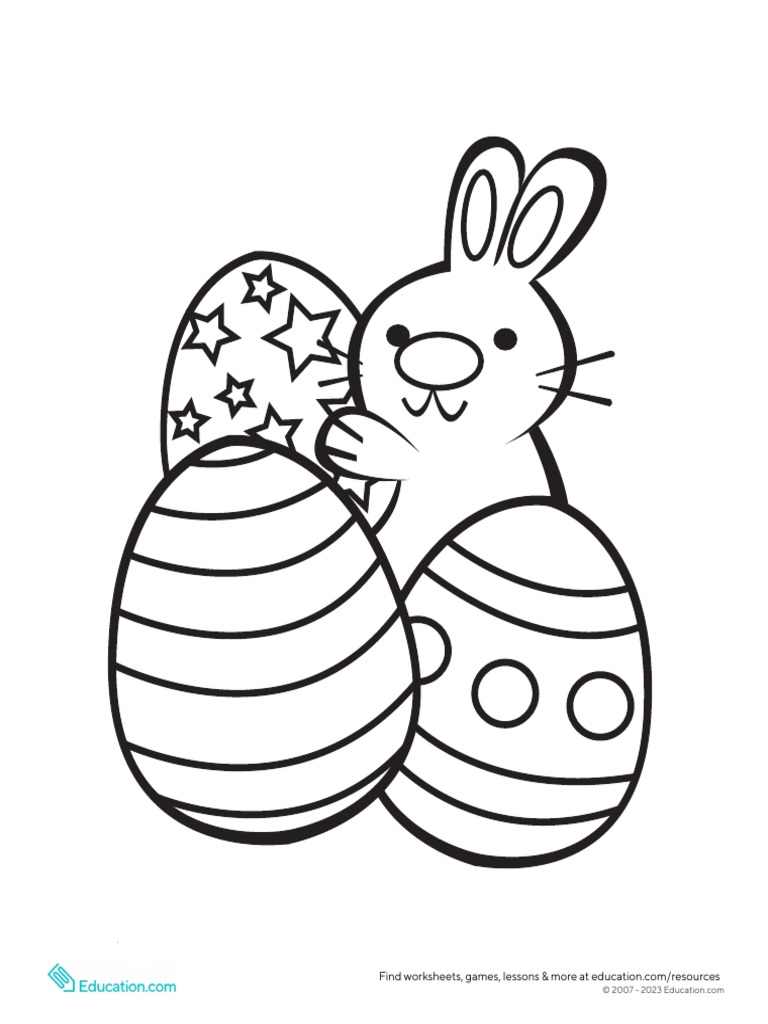 Easter Egg Coloring Page PDF