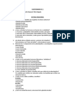 Cuestionario #2 Nombres y Apellidos: Jackelin Maynard Ttito Delgado PARALELO:106 Grupo: B Sistema Endocrino