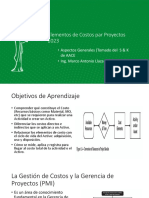 Elementos de Costos Par Proyectos 2023: - Aspectos Generales (Tomado Del S & K de Aace - Ing. Marco Antonio Llaza Loayza