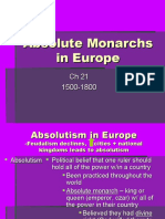 Absolute Monarchs in Europe