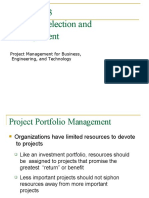 Project Selection and Portfolio Management