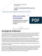 Abre Una Cuenta Facebook® : Sociología de La Educación