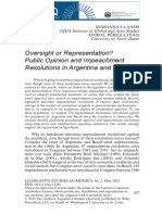 Llanos Pérez-Liñan - Oversight or Representation Public Opinion and Impeachment Resolutions in Argentina and Brazil Art 2020