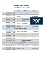 Polysomnography Teaching Schedule 2023