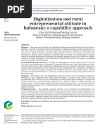 Digitalization and Rural Entrepreneurial Attitude in Indonesia A Capability Approachjournal of Enterprising Communities