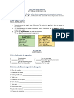 English Activity # 16. LEARNING OBJECTIVE: Student Will Be Able To Recognize and Write Uncompleted Sentences