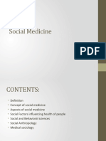 Social Medicine: Social Determinants of Health & Disease