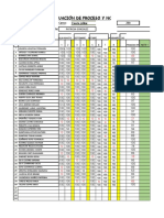 Evaluación de proceso y notas curso cuarto amarillo