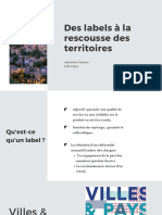 Des Labels À La Rescousse Des Territoires: Alexandre Siquier Joël Lopes