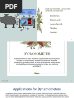 Dynamometer, Analysis of Dynamometer