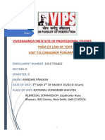 Vivekananda Institute of Professional Studies: Pada of Law of Tort: Visit To Consumer Forum/Court