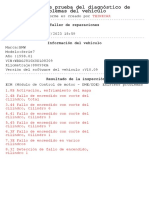 Informe de Prueba Del Diagnóstico de Problemas Del Vehículo