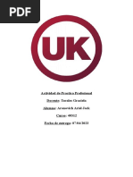 Actividad de Practica Profesional Docente: Torales Graciela Alumno: Aronovich Ariel Jack Curso: 40312 Fecha de Entrega: 07/04/2023
