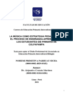 La Música Como Estrategia Pedagógica en El Proceso de Enseñanza-Aprendizaje de Los Estudiantes Eib Primaría de Colpapampa