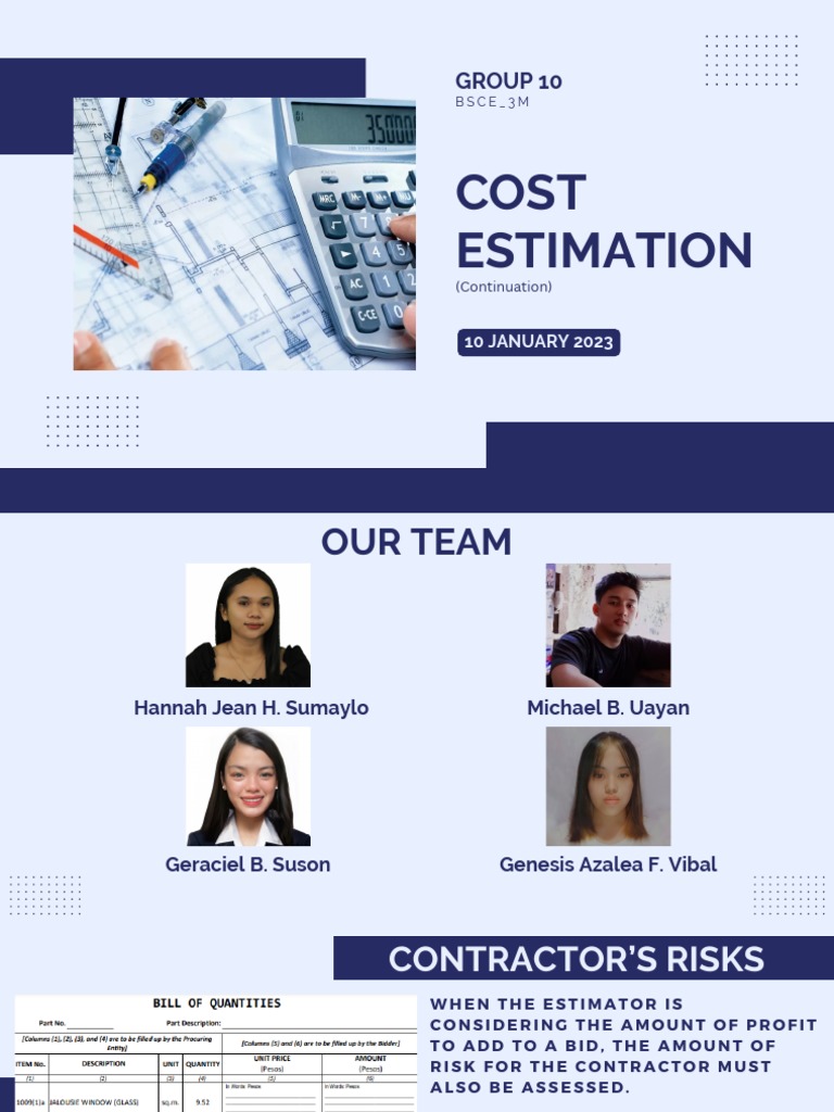 Contractor Risk and Cost Estimation Guide | PDF | Cost | Business