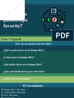 ¿Cuál Es Tu Pasatiempo Favorito?: Form 4 Spanish