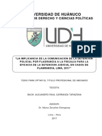 Universidad de Huánuco: Facultad de Derecho Y Ciencias Políticas