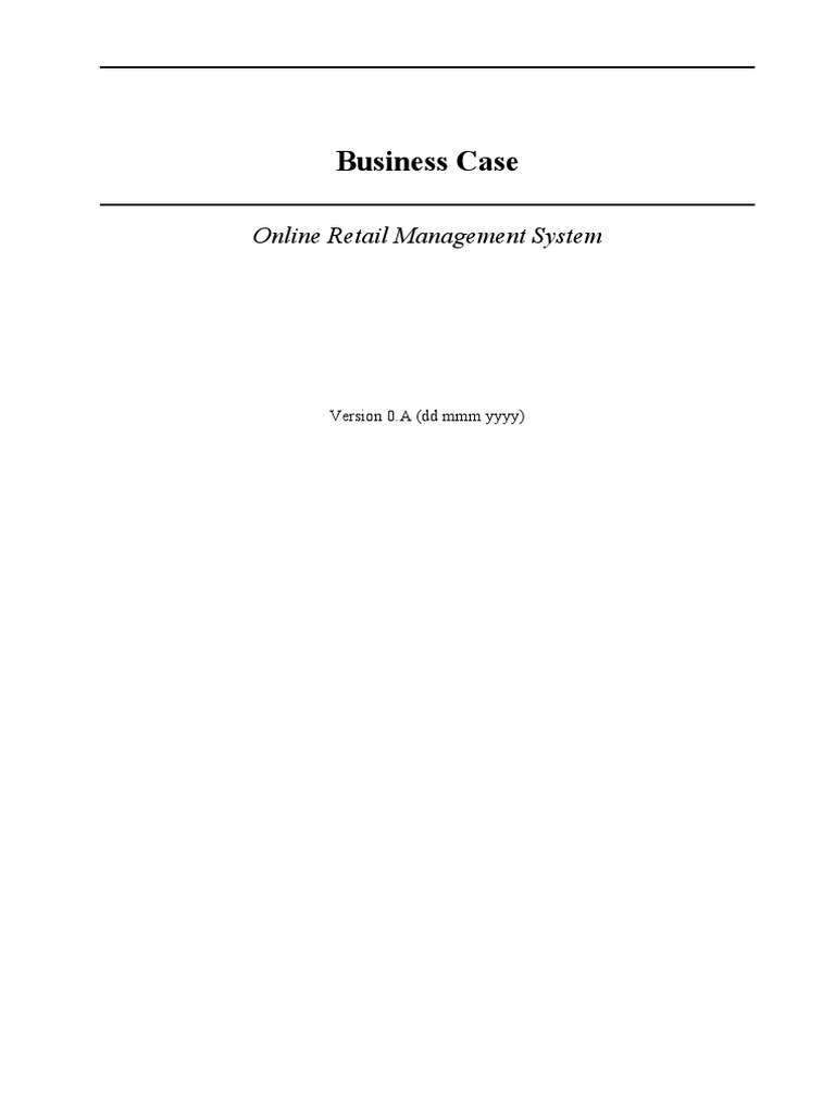 Online Retail Management System Case Study | PDF | Point Of Sale | Retail