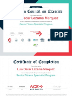 Luis Oscar Lezama Marquez: Senior Fitness Specialist Program