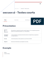 Section B - Textes Courts