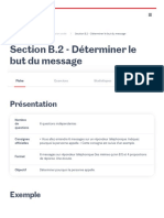 Section B.2 - Déterminer Le But Du Message: Présentation