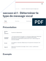 Section B.1 - Déterminer Le Type de Message Vocal: Présentation