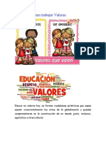 Actividades para Trabajar Valores