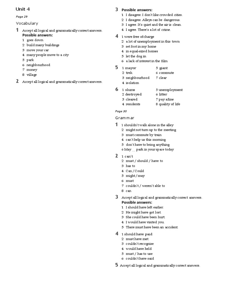 Vocabulary and Grammar Practice Guide | PDF