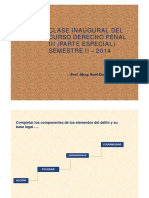 Clase Inaugural Del Curso Derecho Penal Iii (Parte Especial) Semestre Ii - 2014