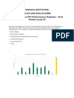 Financial Institutions FIN 301 (SPR-2023/ M-16308) Assignment On IPO Performance Analysis - Post Partial Covid 19