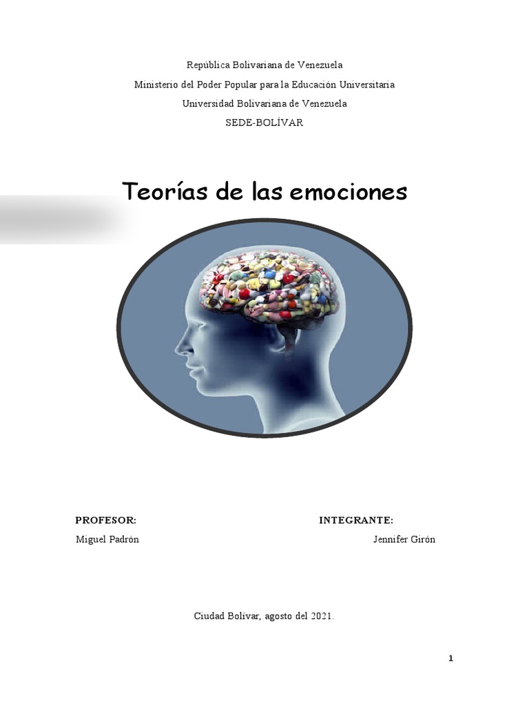Jennifer Giron - Teorías de Las Emociones | PDF | Las emociones | Sicología