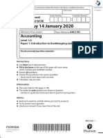 Tuesday 14 January 2020: Accounting