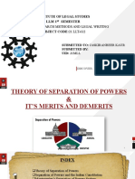 Theory of Separation of Powers