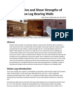 Compressive and Shear Strengths of Straw Log Bearing Wall