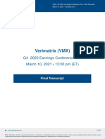 Verimatrix - Q4 - 2020 - Transcript File