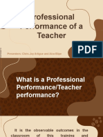Professional Teacher Performance