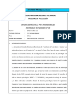 Informe Mensual: Enero: Universidad Nacional Federico Villarreal Facultad de Psicología