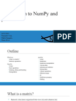 Introduction To Numpy and Pandas: 24/11/2021 Fernando Cruz, Marta Sampaio, Nuno Alves