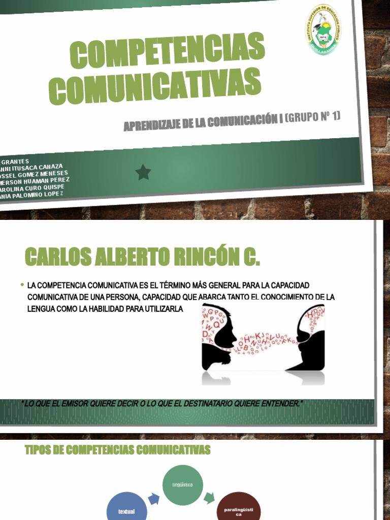 Tipos de Competencias Comunicativas | PDF | Ciencia cognitiva | Lingüística