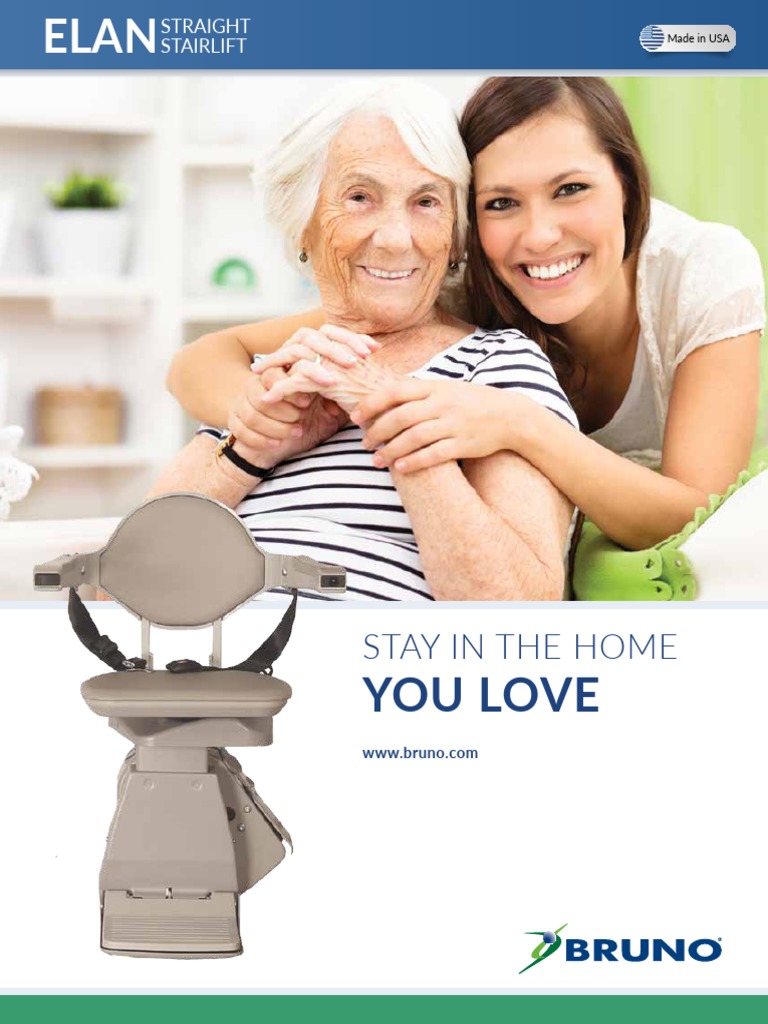 Bruno Elan Straight Stairlift Made In Usa Pdf Manufactured Goods